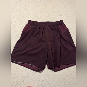 Lululemon Men’s Small Surged Lined 5’ Shorts Purple  NWOT